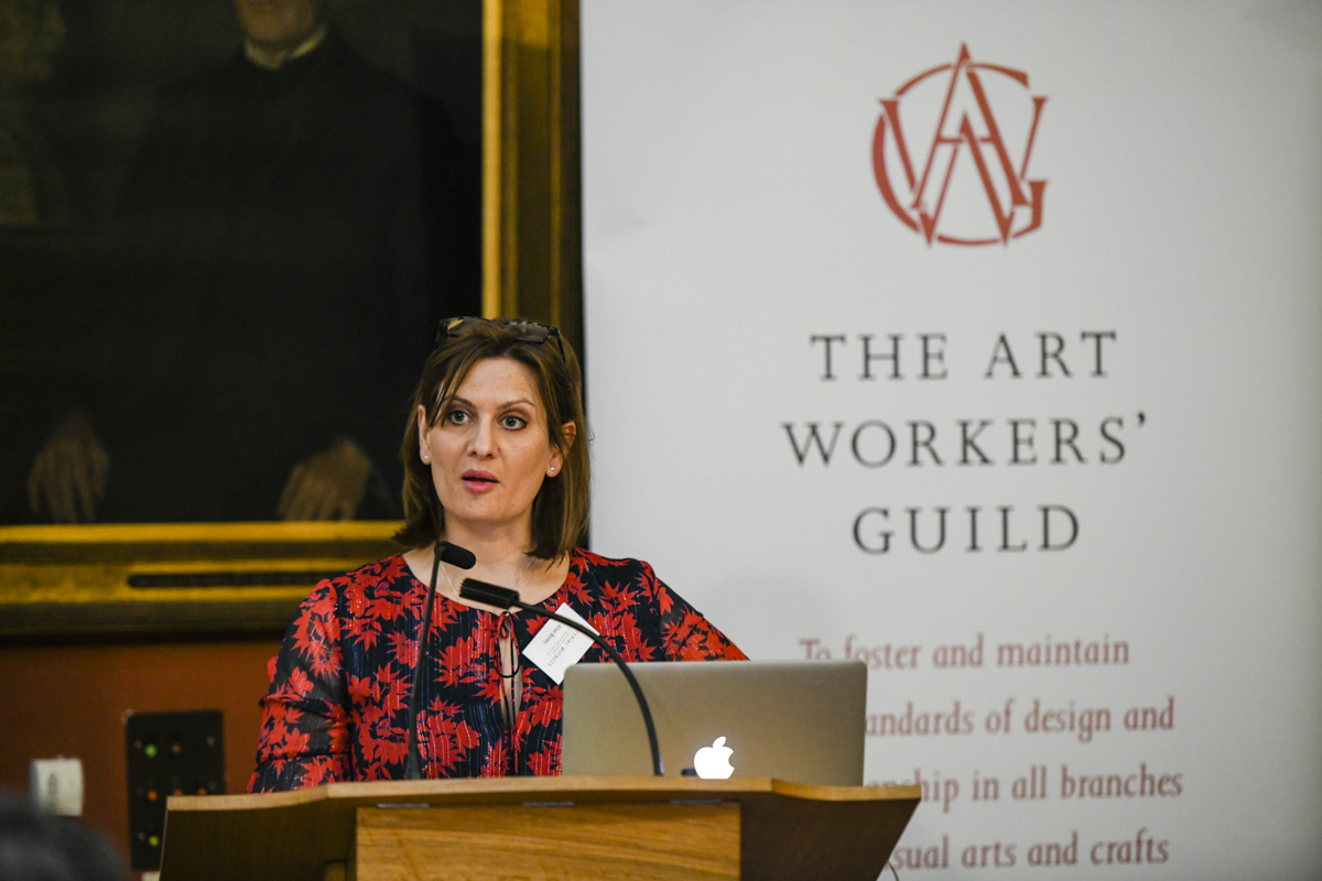 Dr Alixe Bovey addressing the group