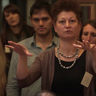 Marta Ajmar speaking at Thinking With Your Hands